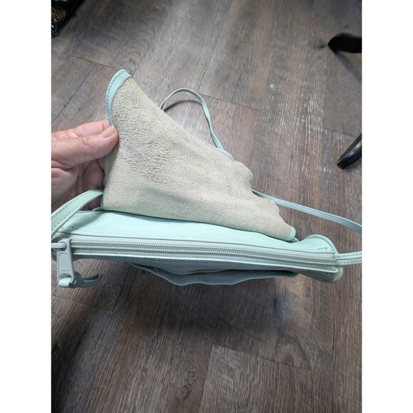 Mint Green Leather Purse by Samantha Scott: Medium Shoulder Crossbody Handbag - Picture 10 of 14